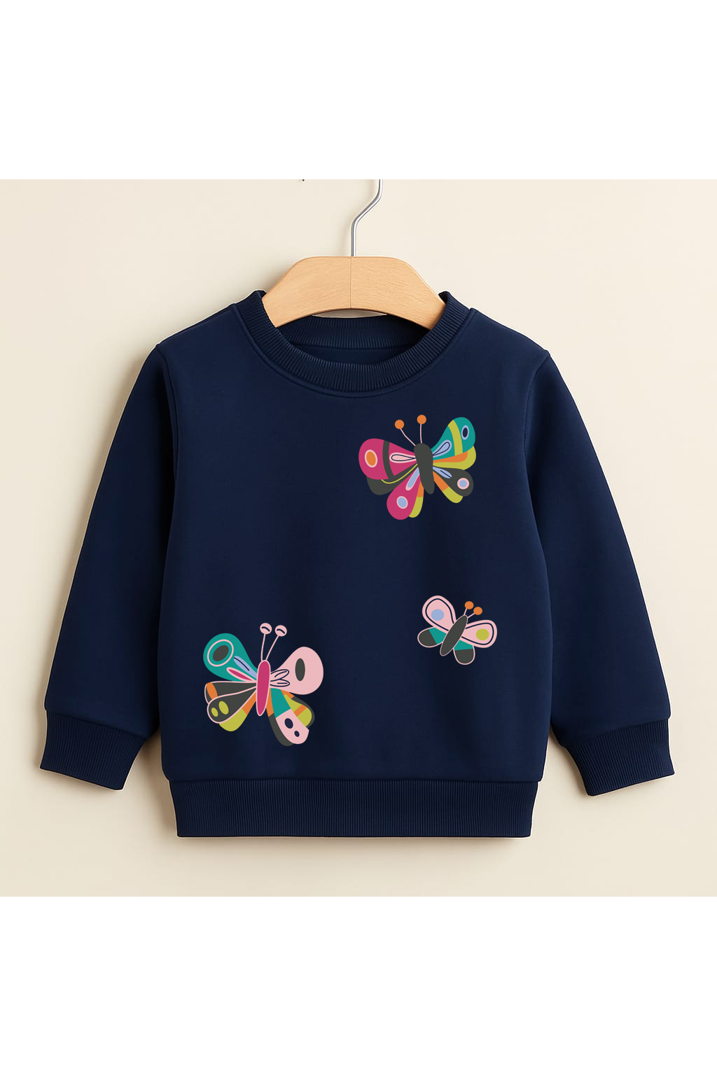 Little butterfly kids winter sweat shirt