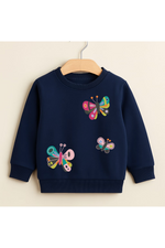Little butterfly kids winter sweat shirt