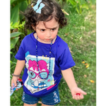 Purple smile kids t-shirt