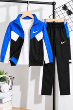 Premium Nikey Blue & Black Zipper Tracksuit