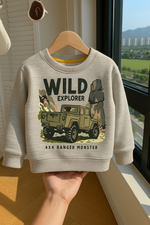 Wild explorer kids winter sweatshirt