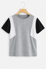 Color block kids summer tshirt