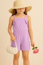Playfull light purple kids girl jumpsuit
