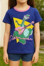 Musical daino girl kids summer t shirt