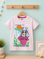 Summer time story girl kids summer tshirt