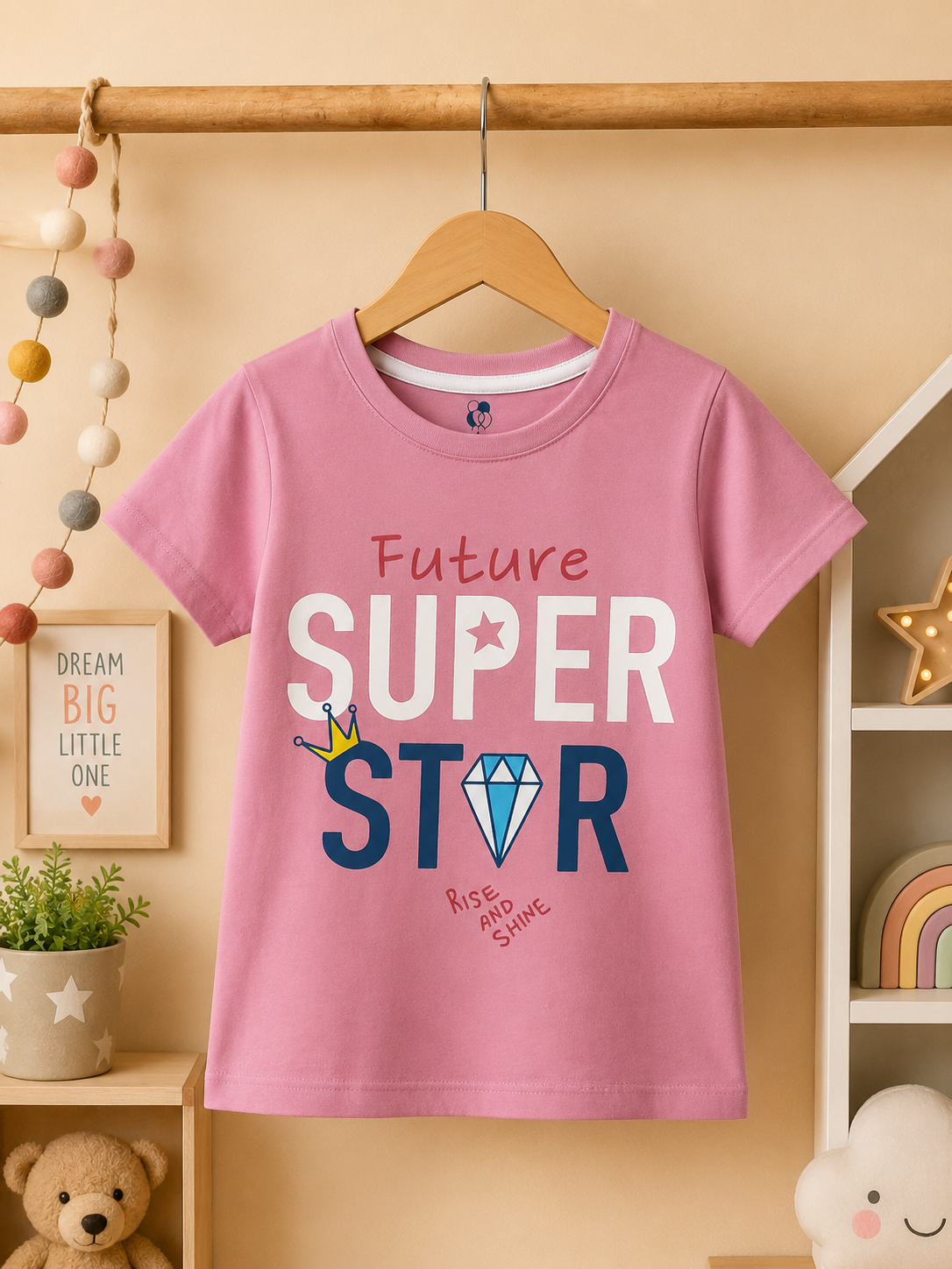 Super star girl kids summer tshirt