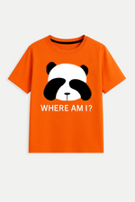 Orange panda kids summer t-shirt