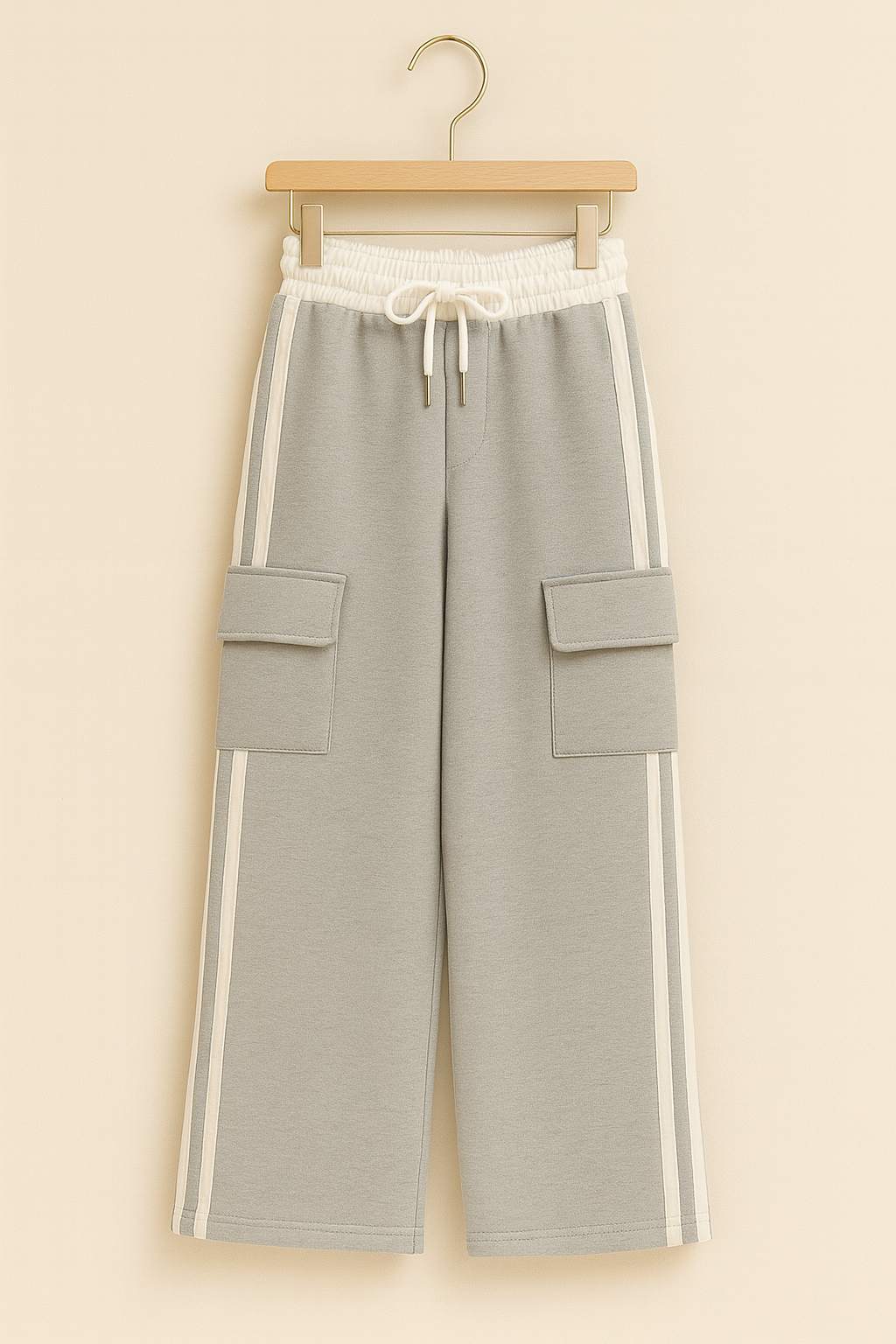 Grey kids cargo trouser