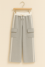 Grey kids cargo trouser