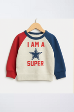 I am super star kids winter sweat shirt