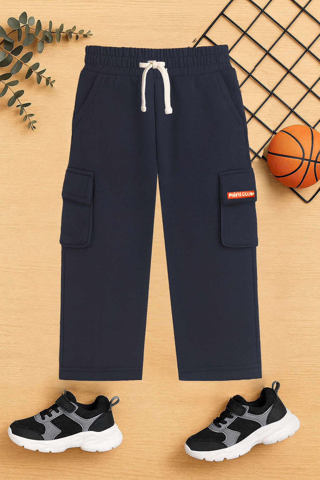 Navy blue kids pockets Baggy trouser