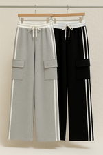 Pair of 2 Cargo pockets winter Trousers(Grey & Black)