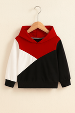 Red block Kids winter Hood