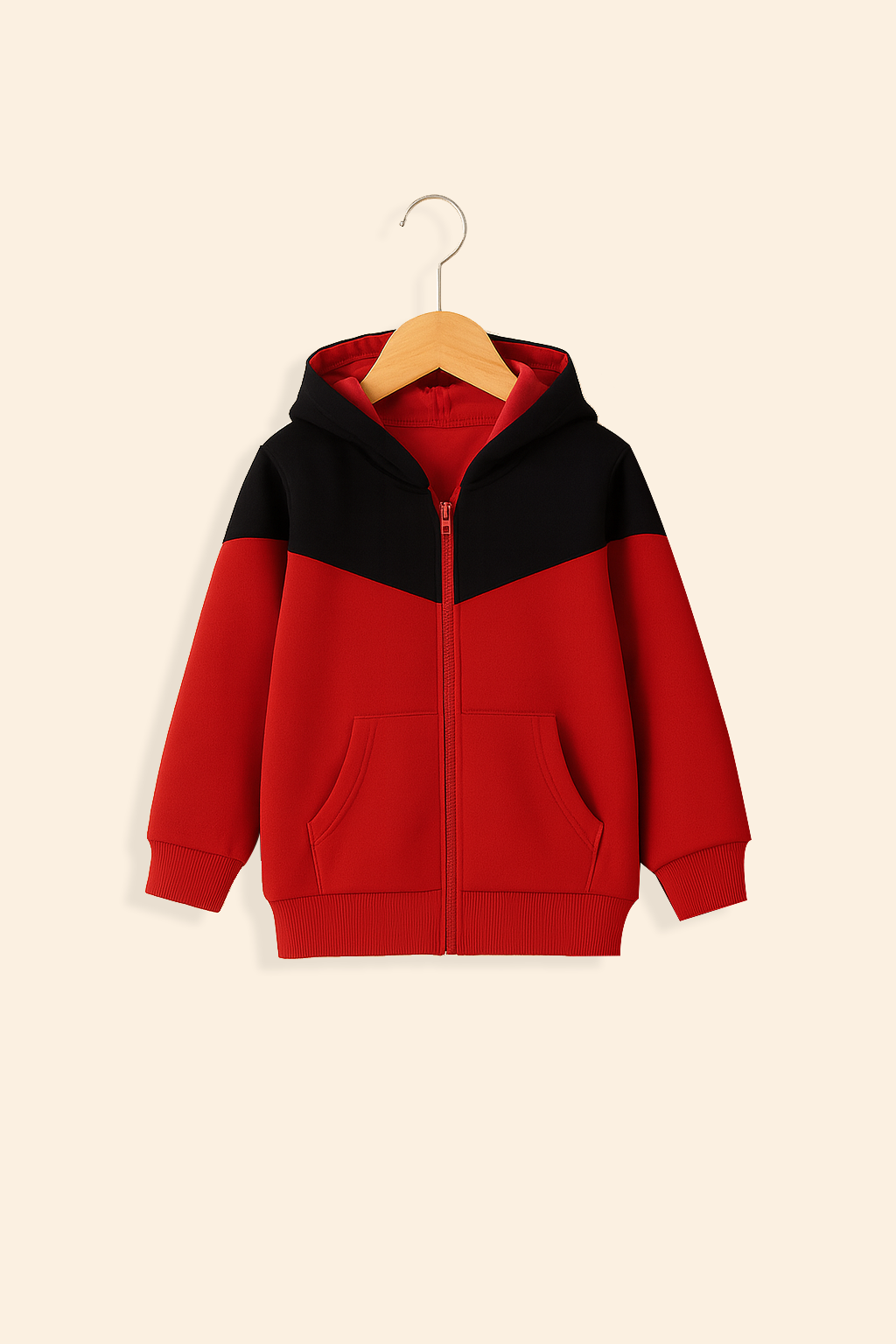 Red congo kids winter hood