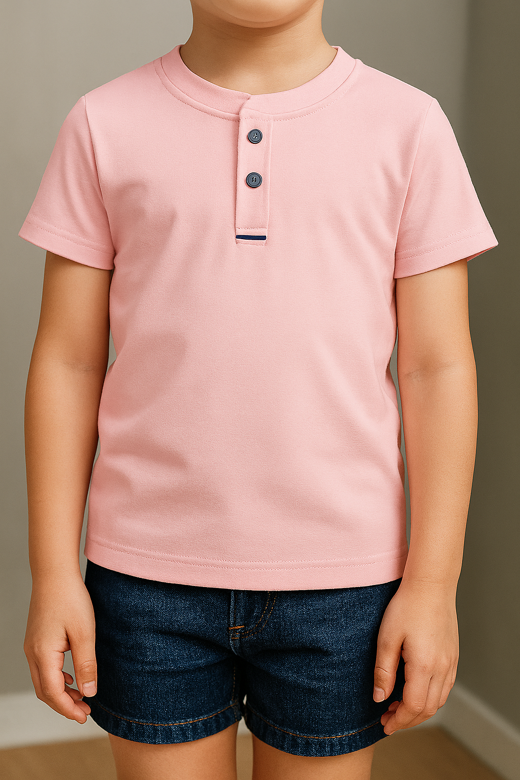 Button up henley kids Summer Shirt