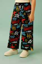 Graffiti urban girls kids summer trouser