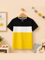 Basic Black Yellow Kids T-Shirt