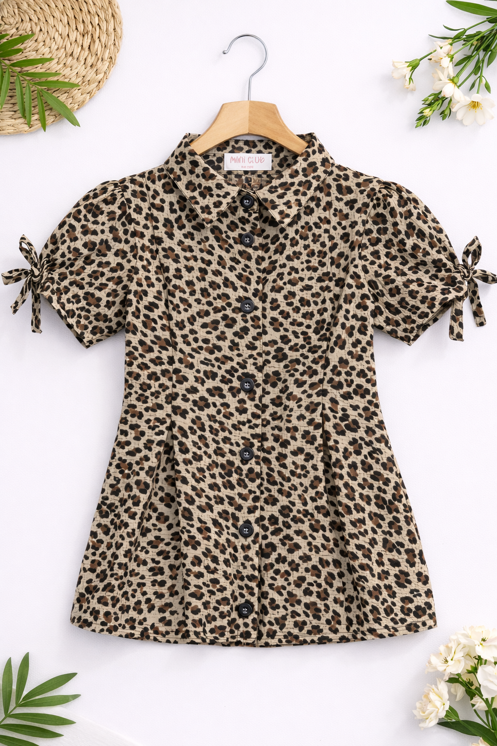 Leopard print girls shirt