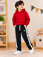 Black Winter Trouser with White Panel