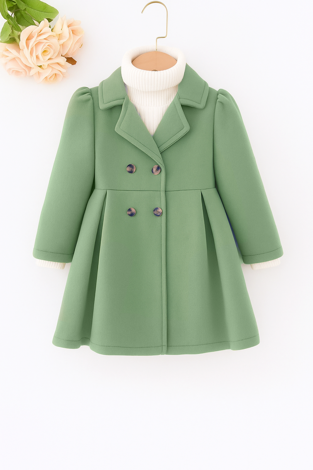 kids girls fleece long coat
