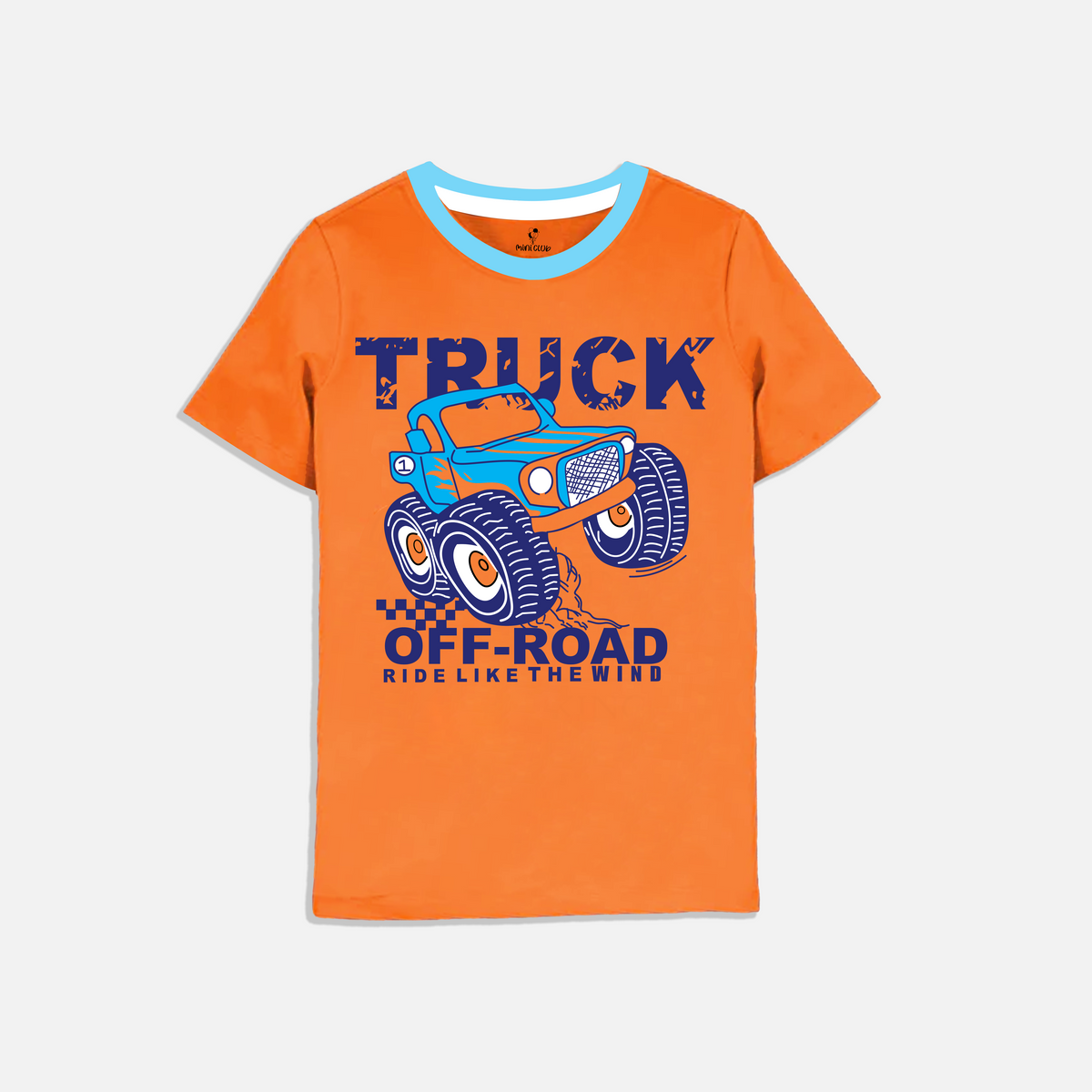 orange truck kids summer t-shirt