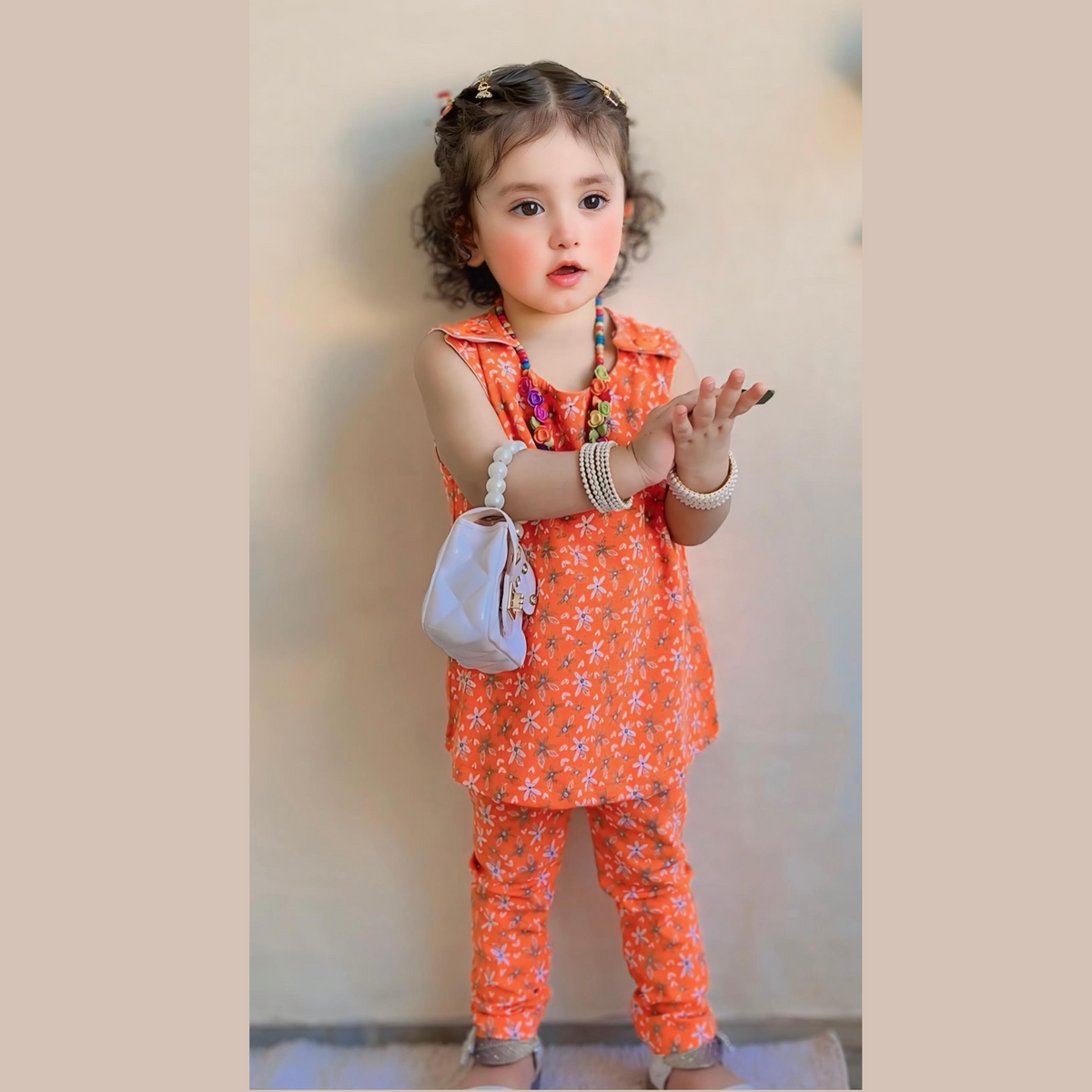 Orange Mini Girls Shirt