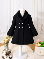 Black Olivia Fur Collar Winter Coat