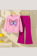 Butterfly winter kids Sweatshirt & Trouser Set