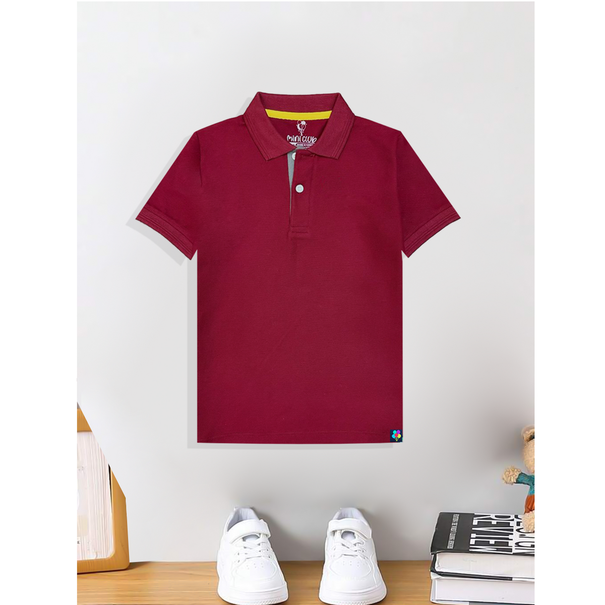 Mehroon Kids Polo T-Shirt