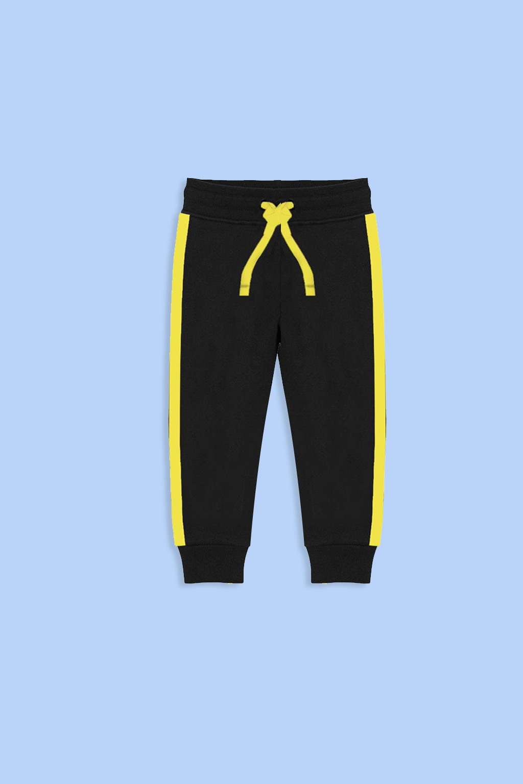 BLACK YELLOW PANEL TROUSER