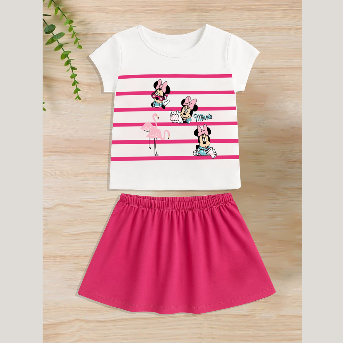 Tropical Minnie kids Skirt Set