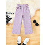 Light Purple ribbed summer girls trouser