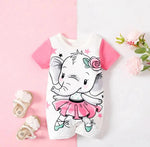 Pinky Elephant toddler kids romper