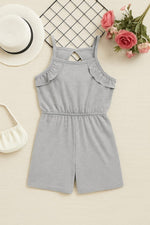 Playfull grey kids girl jumpsuit