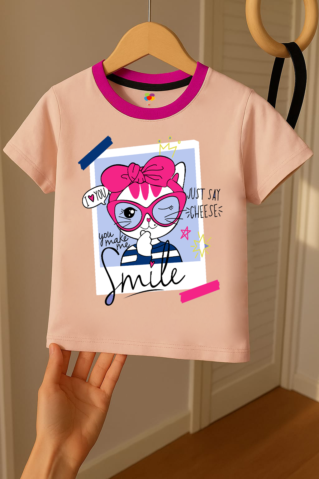 Smile girl kids summer t shirt