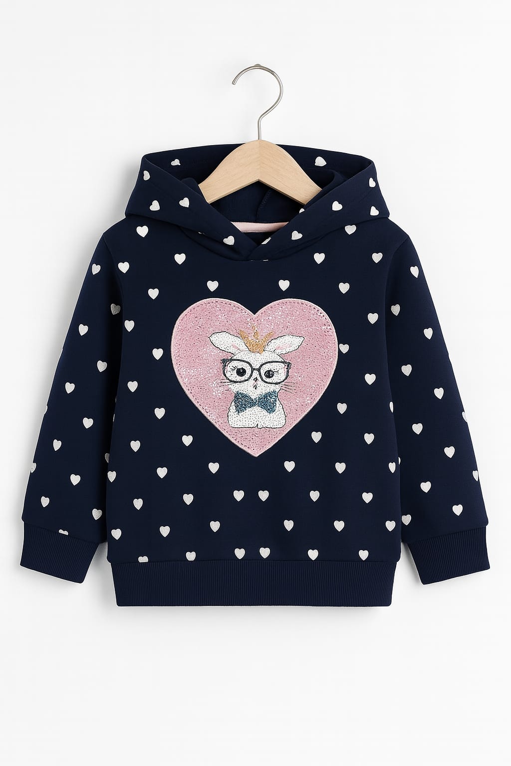 Bunny sparkle kids winter hood