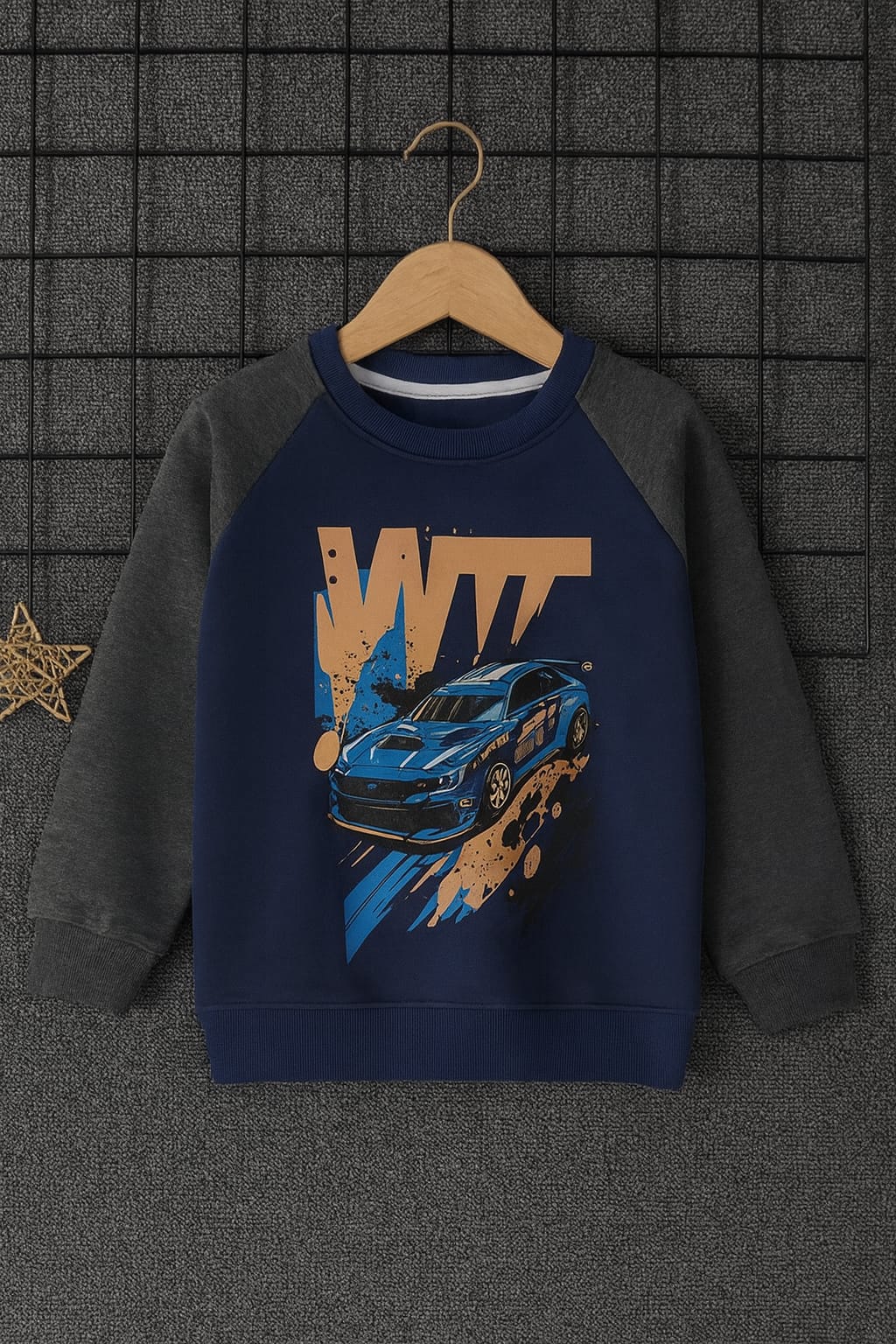 Racing car kids winter sweat shirt