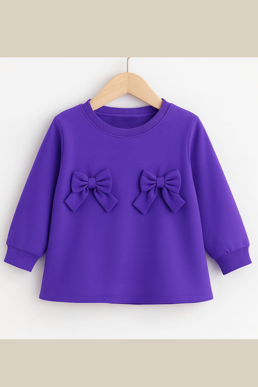 Purple Twin Bow Princess Top