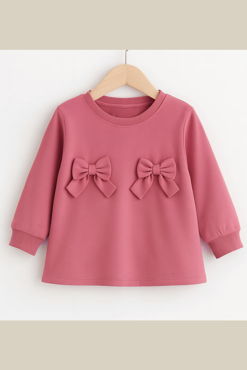 Soft Pink Twin Bow Princess Top