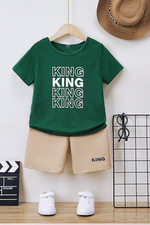 King kids summer tshirt & shorts