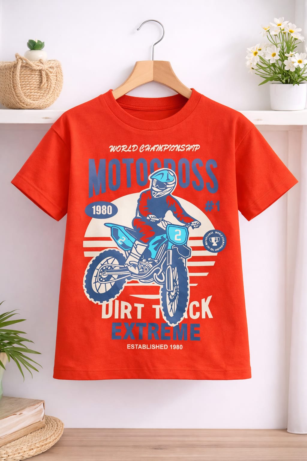 Moto cross kids summer tshirt