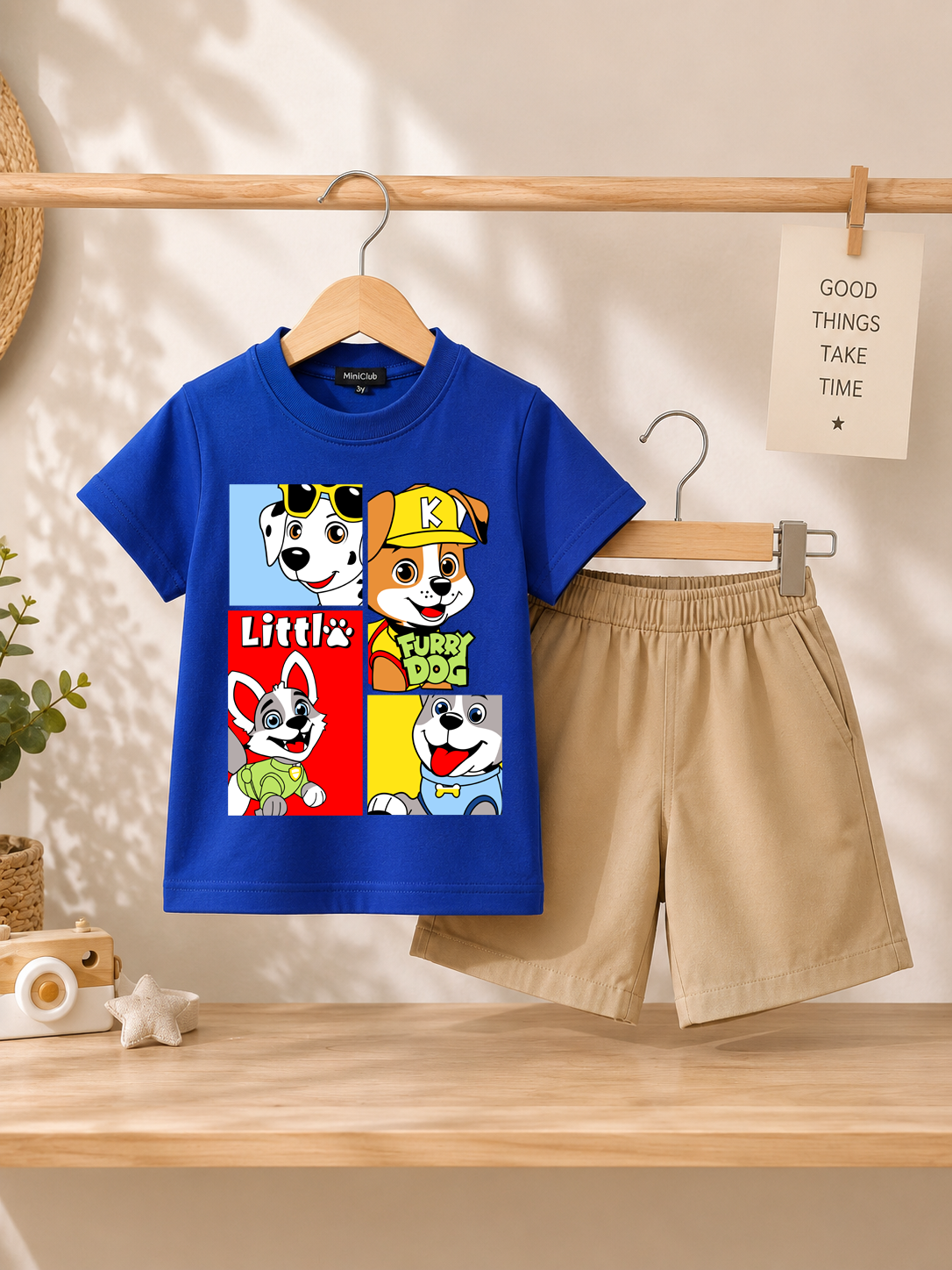 Little furry kids summer t shirt & shorts