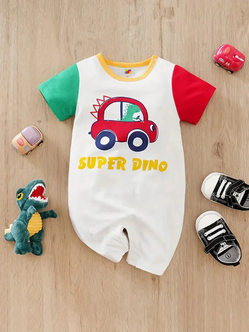 Super dino toddler kids romper