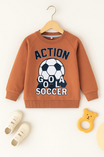 Action football kids winter sweatshirt