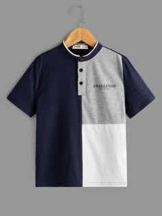 Challenge Button up henley kids Summer Shirt