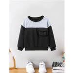 Black Pocket Kids Sweat Shirt