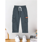 Charcoal cargo kids winter trouser