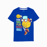 Play basket ball kids summer t shirt