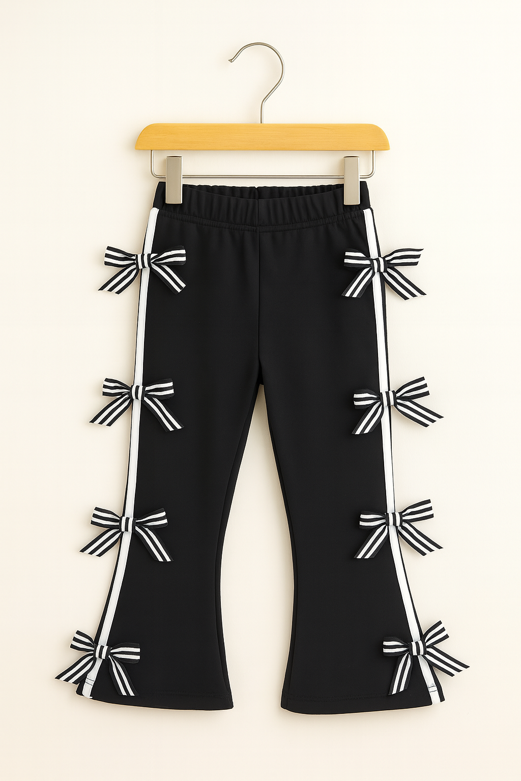 Bow Stripe Flare kids trouser