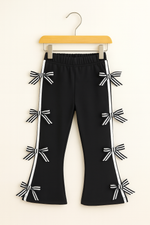 Bow Stripe Flare kids trouser